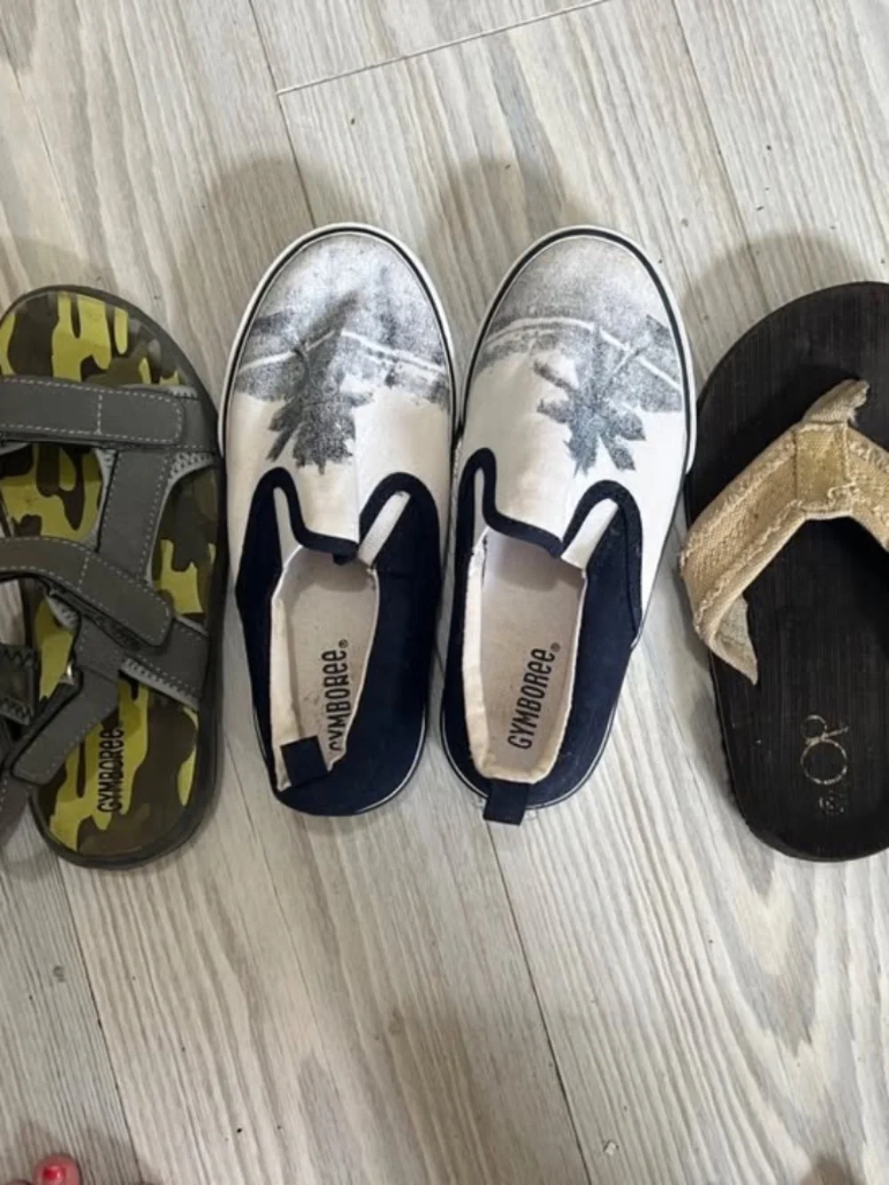 LOT OF GYMBOREE + OP SIZE 13 BOYS BOAT SHOES & SANDALS BUNDLE OF 3 PAIR LOT6540